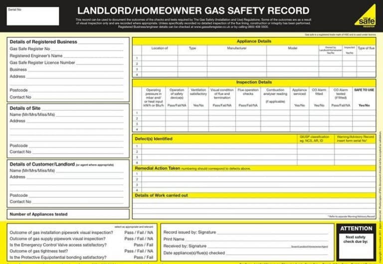 Gas Safety Certificate